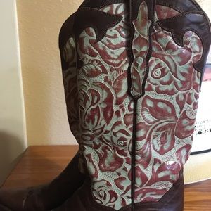 Leather western boots